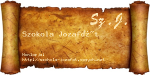 Szokola Jozafát névjegykártya